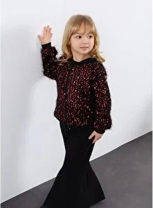 KIZ ÇOCUK YENİ SEZON PAYET İŞLEME CEKET-PANTALON-BADİ 3LÜ SET ŞIK ALT ÜST TAKIM
