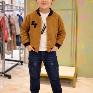 Mevsimlik Bomber ceketli  Tişörtlü Erkek Çocuk Üçlü Takım 2*6 yaş